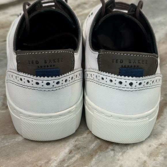 Men’s TED BAKER Kiing white leather trainers- Size 6 - Picture 8 of 10